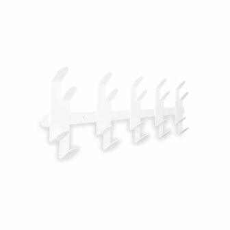 Gorillz Origami - Wandkapstok - Industrieel metaal - 10 x 2 haken - Wit