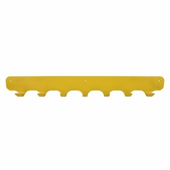 Gorillz Rounded Seven- Wandkapstok - Industrieel metaal - 7 haken - Geel
