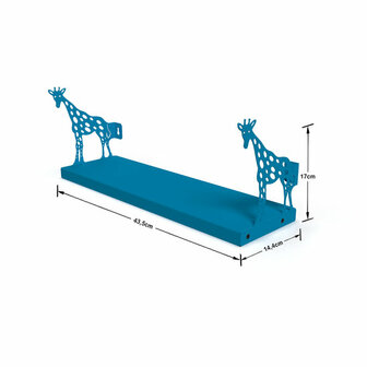 Gorillz Sophie - Giraffe - Boekenplank -Kindvriendeljk - Kinderkamer - Blauw