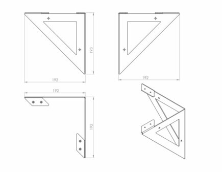 Gorillz Wearer - Plankdrager - Industrieel metaal - Set van 2 Stuks - Wit