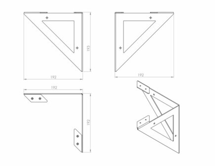 Gorillz Wearer - Plankdrager - Industrieel metaal - Set van 2 Stuks - Zwart