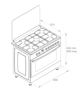 Geval Glans consultant Wiggo WO-E969R(WW) Serie 9 - Gasfornuis - Wit - Electropunt.nl