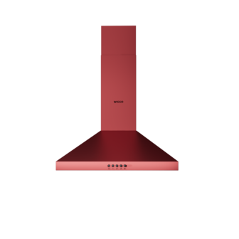 WE-E543R(RB) - Wandschouw Afzuigkap - 50cm - Rood