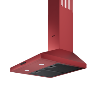 WE-E543R(RB) - Wandschouw Afzuigkap - 50cm - Rood