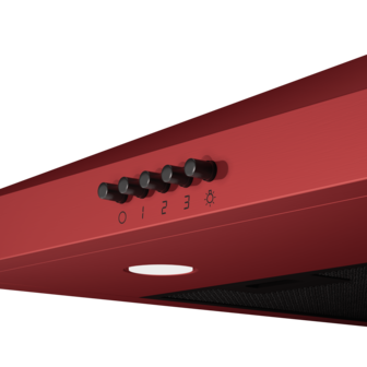 WE-E543R(RB) - Wandschouw Afzuigkap - 50cm - Rood