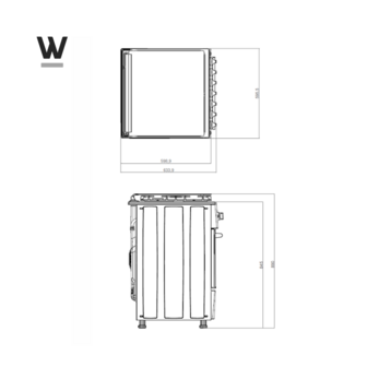 Wiggo WO-E606A(XX) - Gasfornuis - Rvs