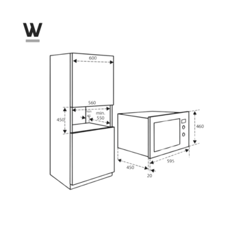 Wiggo WBM-G6025(BX) - Inbouw combi magnetron - Zwart Rvs