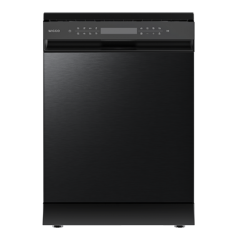 Wiggo - WD-F6148B(DX) - Vrijstaande Vaatwasser - 60cm - Zwart Inox