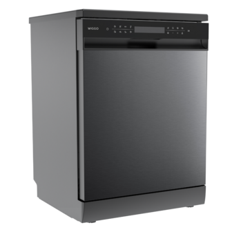 Wiggo - WD-F6148B(DX) - Vrijstaande Vaatwasser - 60cm - Zwart Inox