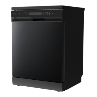 Wiggo - WD-F6148B(DX) - Vrijstaande Vaatwasser - 60cm - Zwart Inox