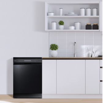 Wiggo - WD-F6148B(DX) - Vrijstaande Vaatwasser - 60cm - Zwart Inox