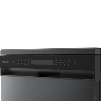 Wiggo - WD-F6148B(DX) - Vrijstaande Vaatwasser - 60cm - Zwart Inox