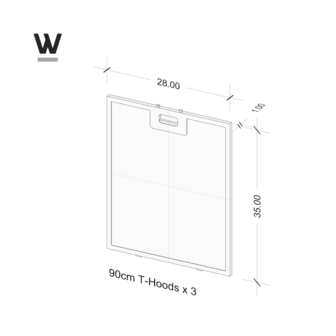 Wiggo WA-AFT931 Afzuigkap Aluminium Vetfilter