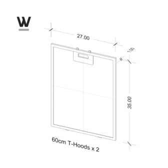 Wiggo WA-AFT621 Afzuigkap Aluminium Vetfilter