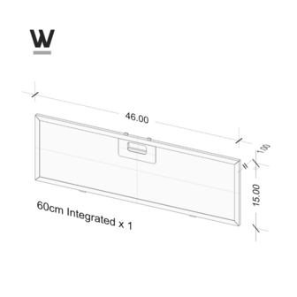 Wiggo WA-AFB612 Afzuigkap Aluminium Vetfilter