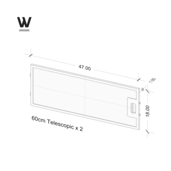 Wiggo WA-AFB621 Afzuigkap Aluminium Vetfilter