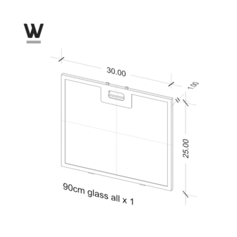 Wiggo WA-AFG911 Afzuigkap Aluminium Vetfilter 90cm