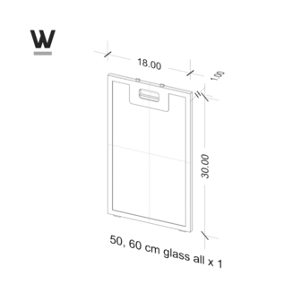 Wiggo WA-AFG613 Afzuigkap Aluminium Vetfilter 60cm
