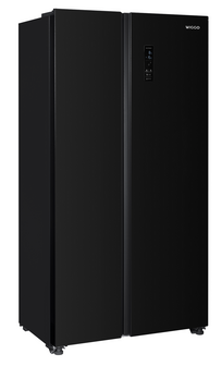 Wiggo WR-SBS18E(B) - Amerikaanse Koelkast - No Frost - 2 deuren - Display - Super Freeze - 442 Liter - Zwart