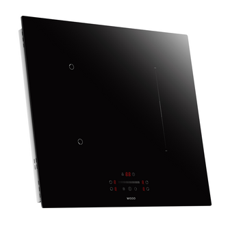 Wiggo WH-B625IRS(B) &ndash; Inbouw Inductiekookplaat, 60 cm &ndash; 2 Fase, 4+1 Bridge Zones (220&ndash;240V)