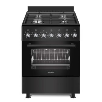 Wiggo WO-E606A(BB) Serie 6 - Gasfornuis - Zwart