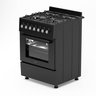 Wiggo WO-E606A(BB) Serie 6 - Gasfornuis - Zwart