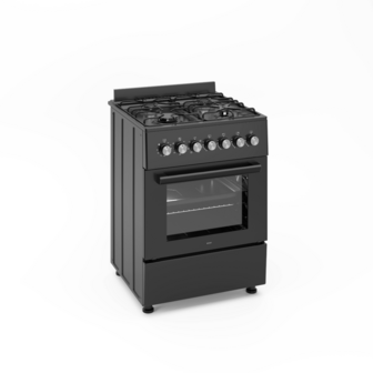Wiggo WO-E606A(BB) Serie 6 - Gasfornuis - Zwart