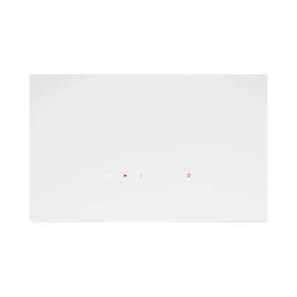 Wiggo WE-A531G(W) &ndash; Glas Schouw Afzuigkap, 60 cm &ndash; A+ Energieklasse, 3 Snelheden