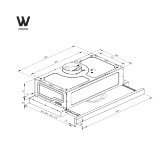 Wiggo WE-E632ER(C) Vlakscherm afzuigkap - Creme - 60 cm