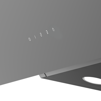 Wiggo WE-A943G(G) &ndash; Glas Schouw Afzuigkap, 90 cm &ndash; A+ Energieklasse, 4 Snelheden