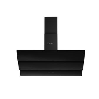 Wiggo WE-A943G(B) &ndash; Glas Schouw Afzuigkap, 90 cm &ndash; A+ Energieklasse, 4 Snelheden