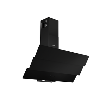 Wiggo WE-A943G(B) &ndash; Glas Schouw Afzuigkap, 90 cm &ndash; A+ Energieklasse, 4 Snelheden