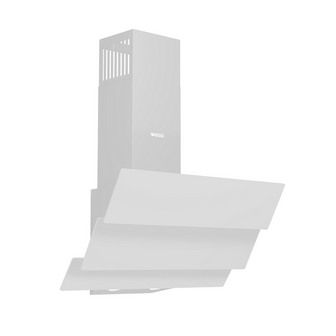 Wiggo WE-A643G(W) &ndash; Glas Schouw Afzuigkap, 90 cm &ndash; A+ Energieklasse, 4 Snelheden