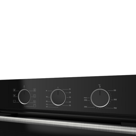 8697940716041 Ferre XE62CS - Inbouw heteluchtoven - Zwart