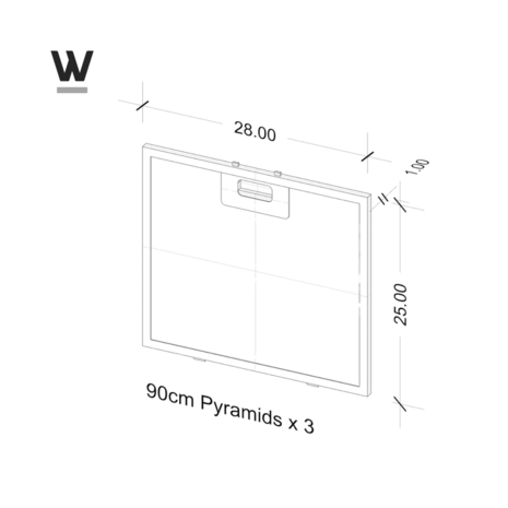 Wiggo WA-AFG913 Afzuigkap Aluminium Vetfilter 90cm