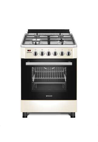 Wiggo WO-E609R(CX) Serie 9 - Gasfornuis - Créme Rvs