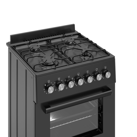Wiggo WO-E606A(BB) Serie 6 - Gasfornuis - Zwart