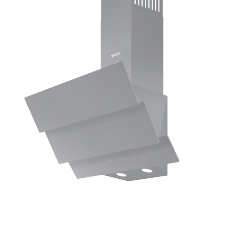 Wiggo WE-A643G(G) – Glas Schouw Afzuigkap, 90 cm – A+ Energieklasse, 4 Snelheden