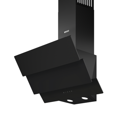 Wiggo WE-A643G(B) – Glas Schouw Afzuigkap, 90 cm – A+ Energieklasse, 4 Snelheden