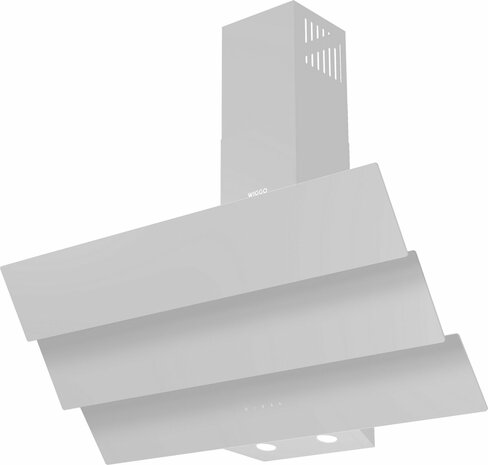 Wiggo WE-A943G(W) – Glas Schouw Afzuigkap, 90 cm – A+ Energieklasse, 4 Snelheden