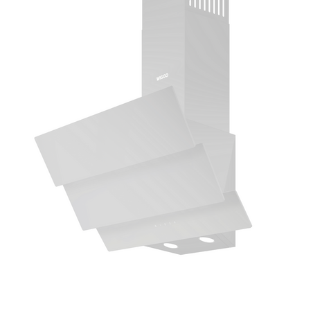 Wiggo WE-A643G(W) – Glas Schouw Afzuigkap, 90 cm – A+ Energieklasse, 4 Snelheden