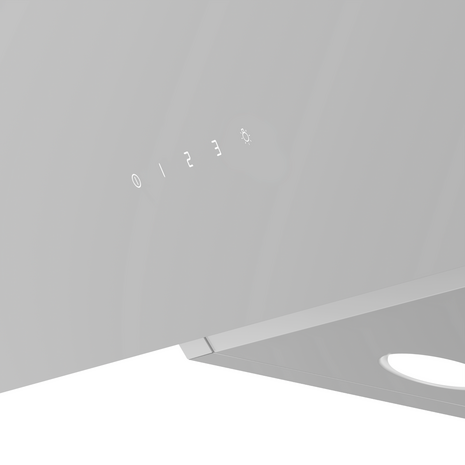 Wiggo WE-A643G(W) – Glas Schouw Afzuigkap, 90 cm – A+ Energieklasse, 4 Snelheden