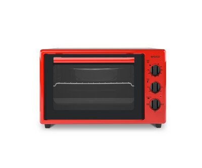 Wiggo WMO-E353(R) - Vrijstaande oven - 35 liter - Rood