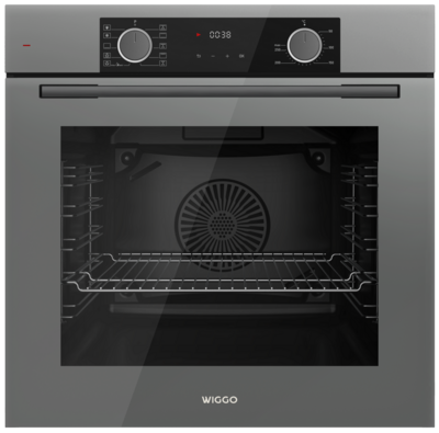 Wiggo WO-BFA610(G) - Inbouw heteluchtoven - Grijs