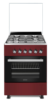 Wiggo WO-E603R(RX) Serie 3 - Gasfornuis - Rood Rvs
