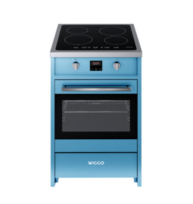 Wiggo WIO-E621A(AX) -Freestanding - Induction - Oven - 60cm - Aqua Blue Inox