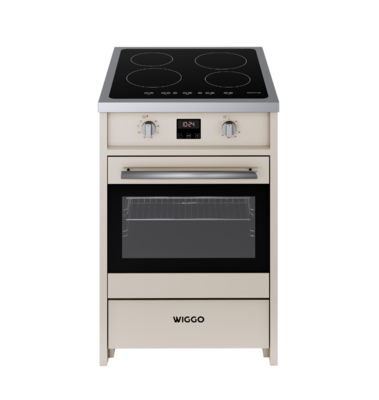 Wiggo WIO-E621A(CX) - Freestanding - Induction - Oven - 60cm - Cream Inox
