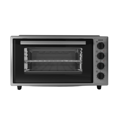 Wiggo WMO-E4562H(X)- Vrijstaande Mini Oven met kookplaat - 45 liter - Roestvrijstaal