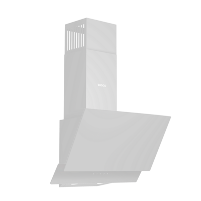 Wiggo WE-E523G(W) - Schuine Afzuigkap - 50cm - Wit Dubbel Glas