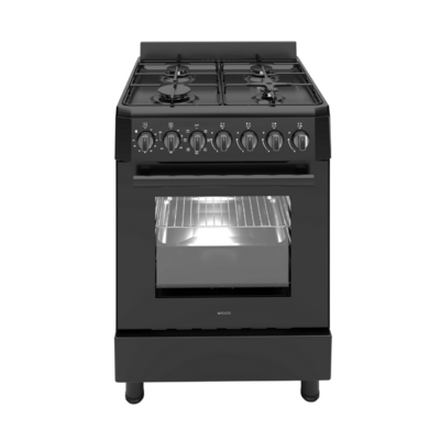Wiggo WO-E605R(BB) Serie 5 - Gasfornuis - Zwart